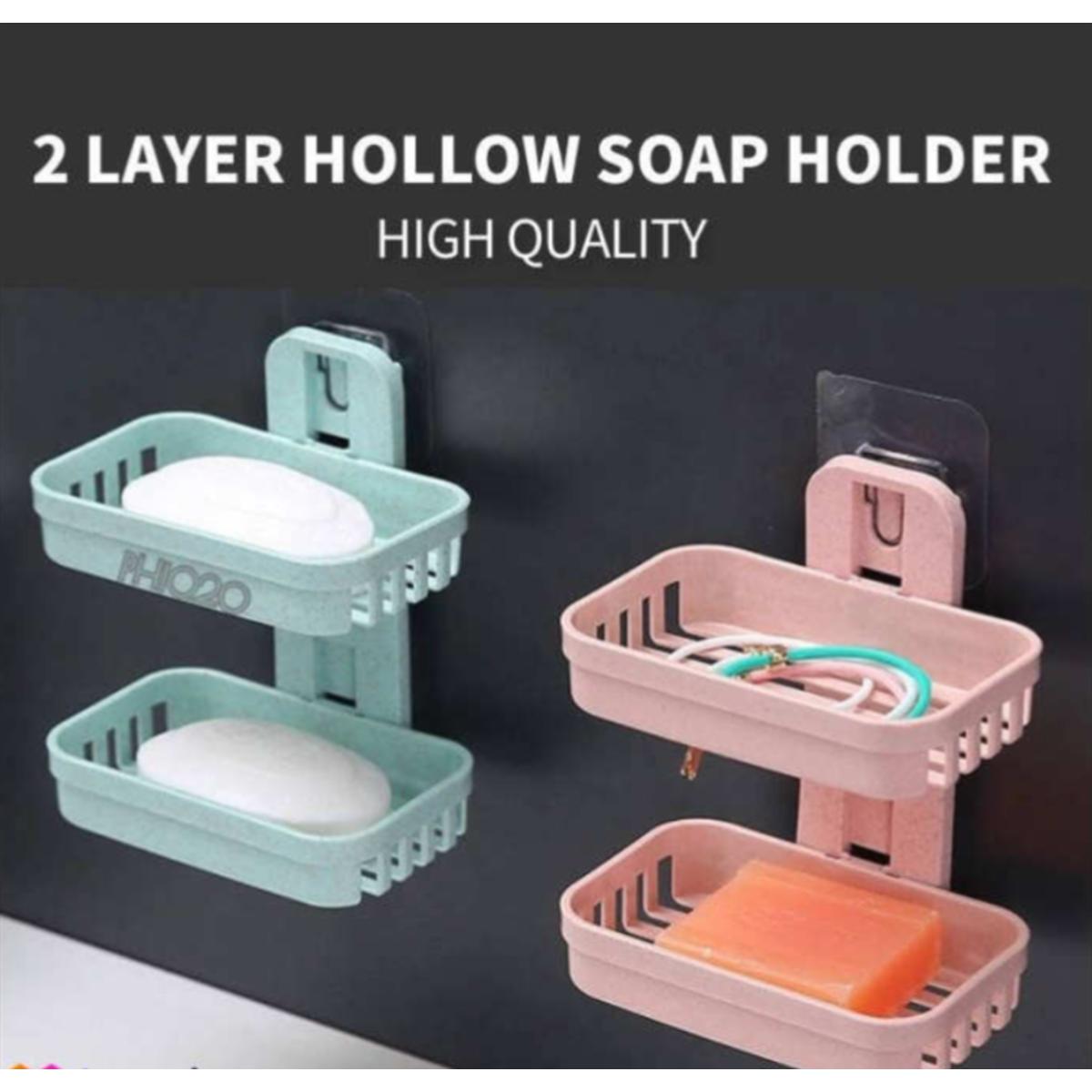 2 Pieces Double Layer Soap Dish