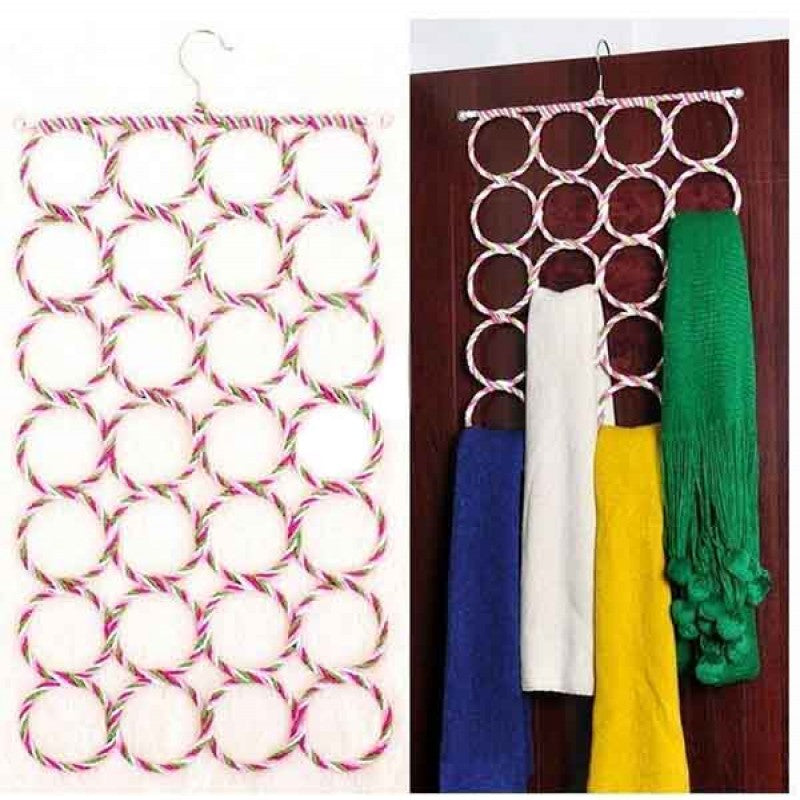 28 Holes Scarf Hanger Multi Scarves Display Hang Ties Belt