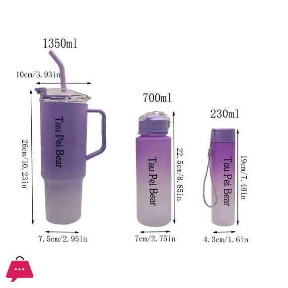 Set of 3 Tumbler Bottles Set