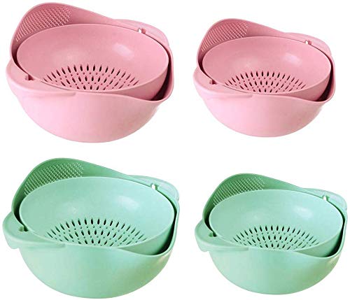 2 in 1 Double Drainer Strainer Washing Bowl