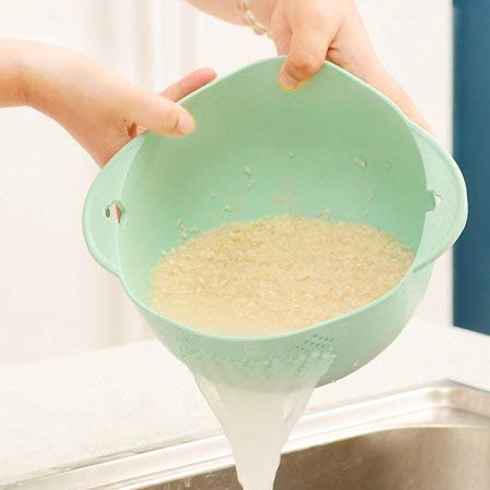 2 in 1 Double Drainer Strainer Washing Bowl