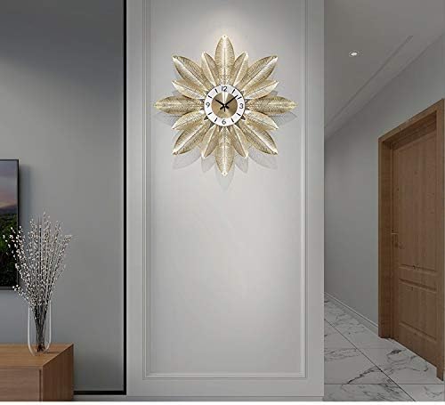 Golden Flower Wall Clock