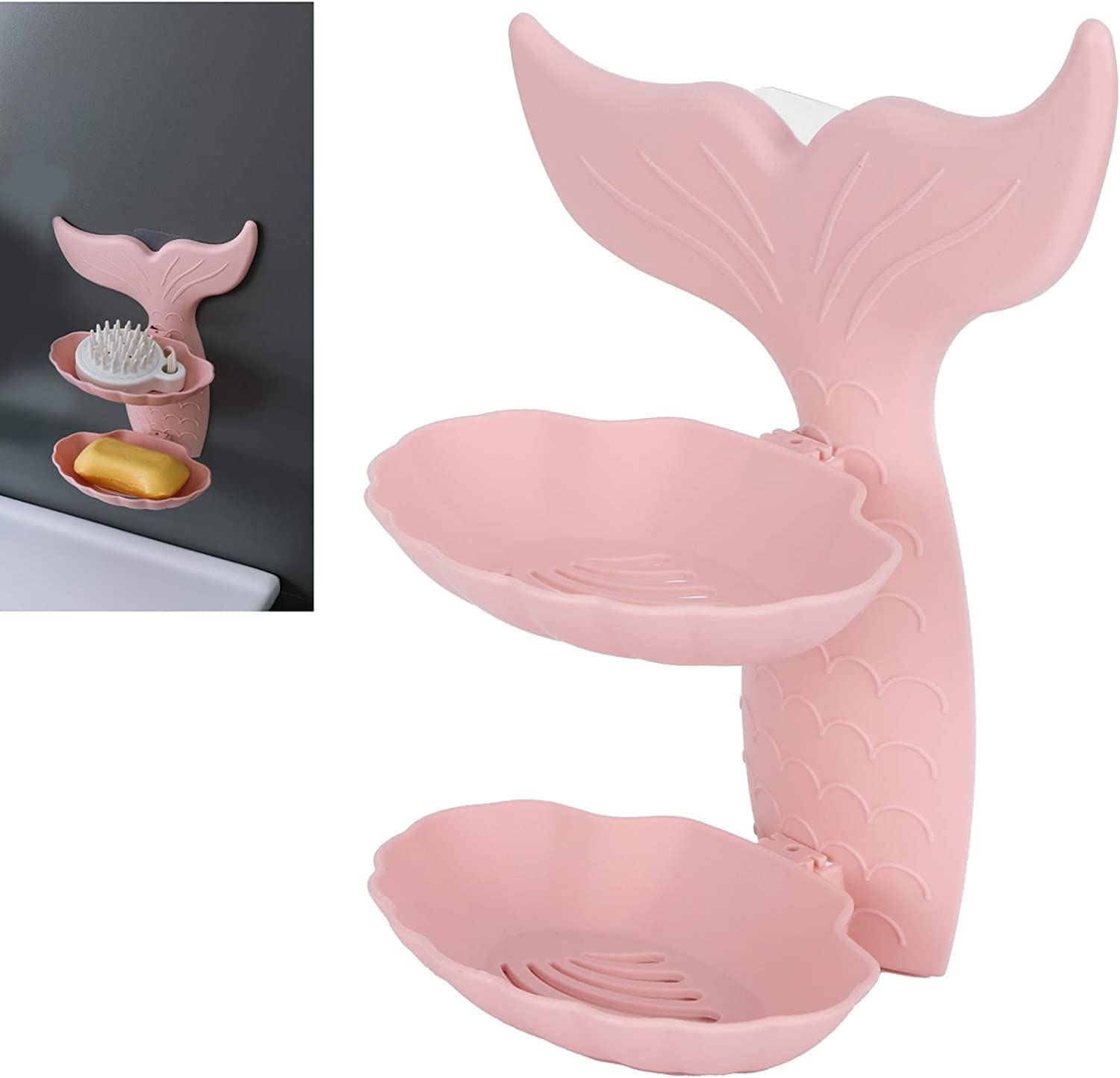 2 Pieces Mermaid Soap Holder (Random Color)