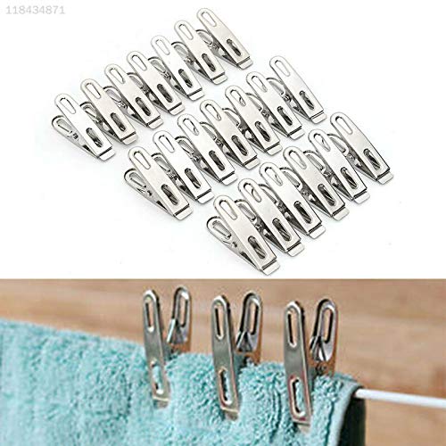 12Pcs Clothes Pegs Stainless Steel