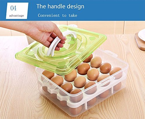 Double Layer Plastic 32 Egg Storage Box