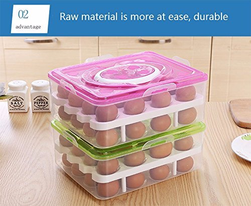 Double Layer Plastic 32 Egg Storage Box