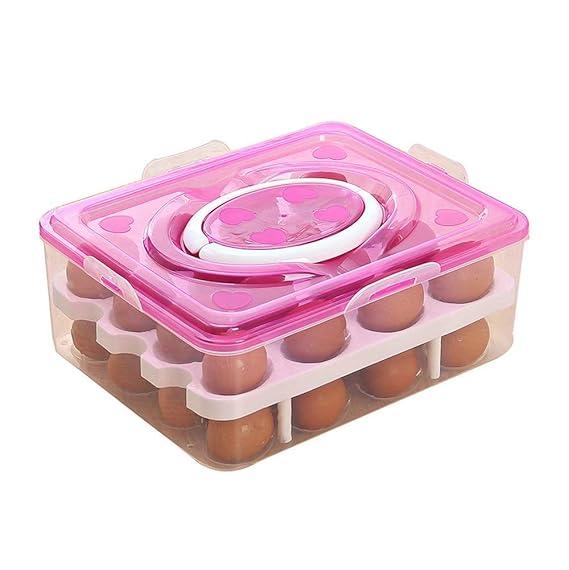 Double Layer Plastic 32 Egg Storage Box