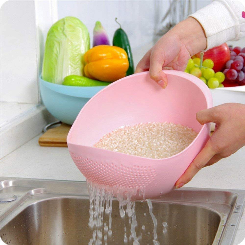 Plastic Assorted Rice Strainer Bowl