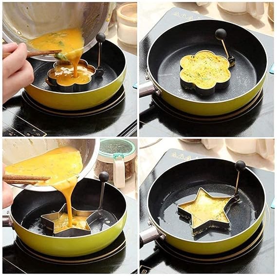 Egg Molds Stainless Steel 4 Pcs Set For Kitchen