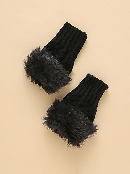 Fur Gloves Pair (Random Color)