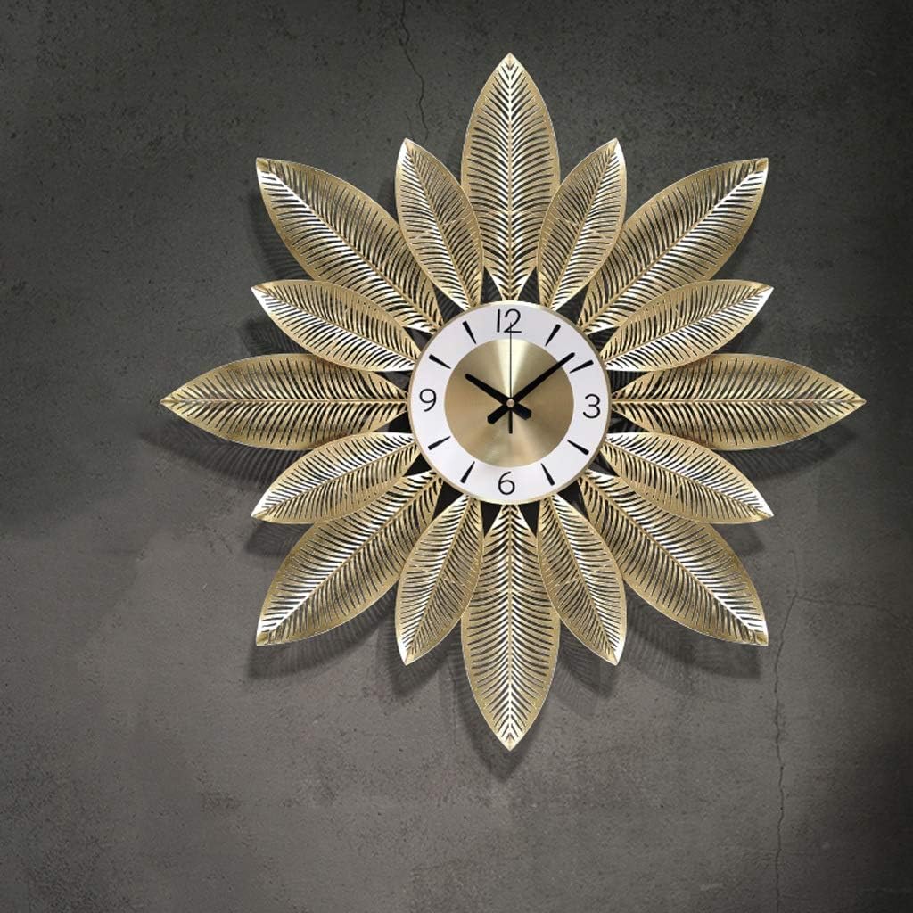 Golden Flower Wall Clock