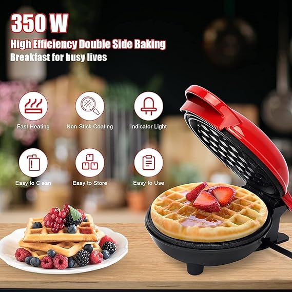 Round Waffle Maker Grill Machine