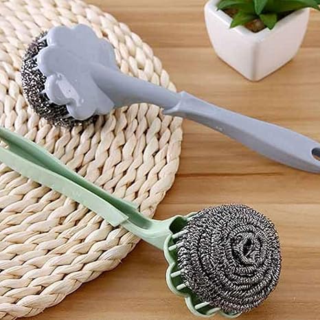 Long Handle Steel Wire Ball Brush