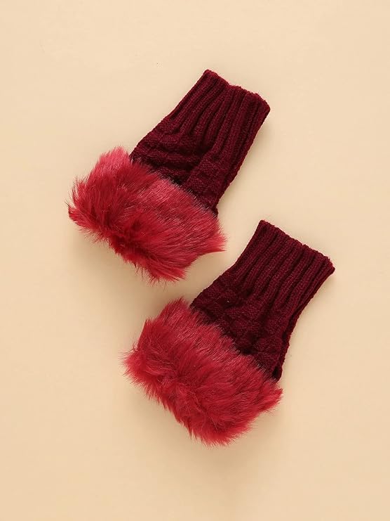 Fur Gloves Pair (Random Color)