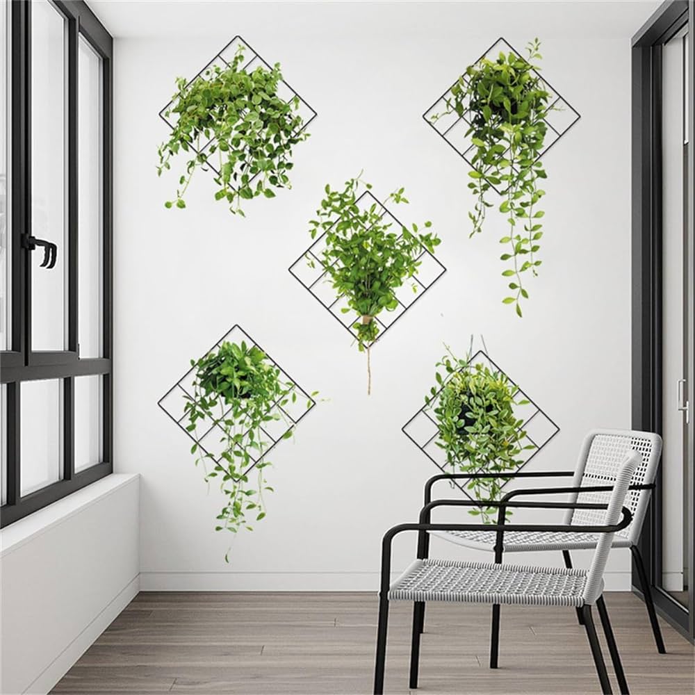 3D Green Plant Wall Sticker