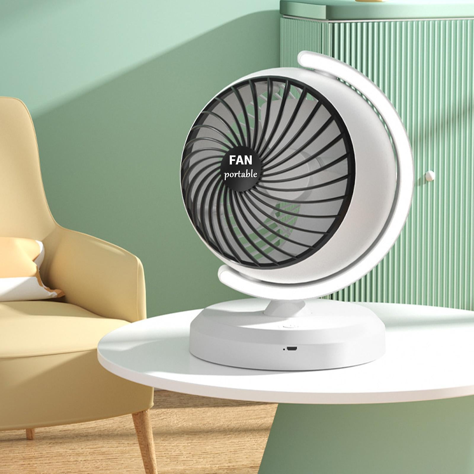 New Globe Shaped Air Circulation Fan Desktop USB Charging Fan