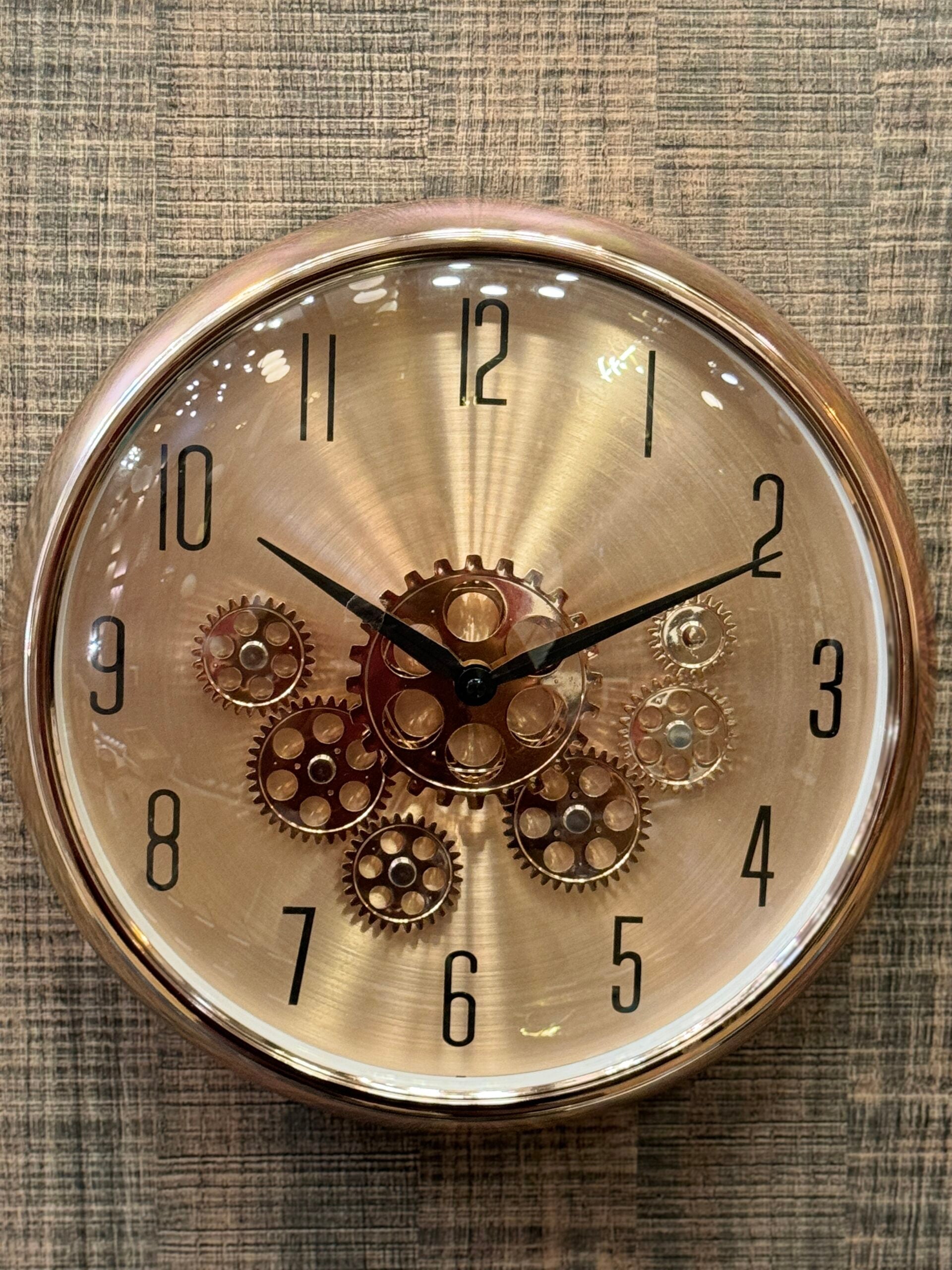 Rose Gold Mechanical Clock