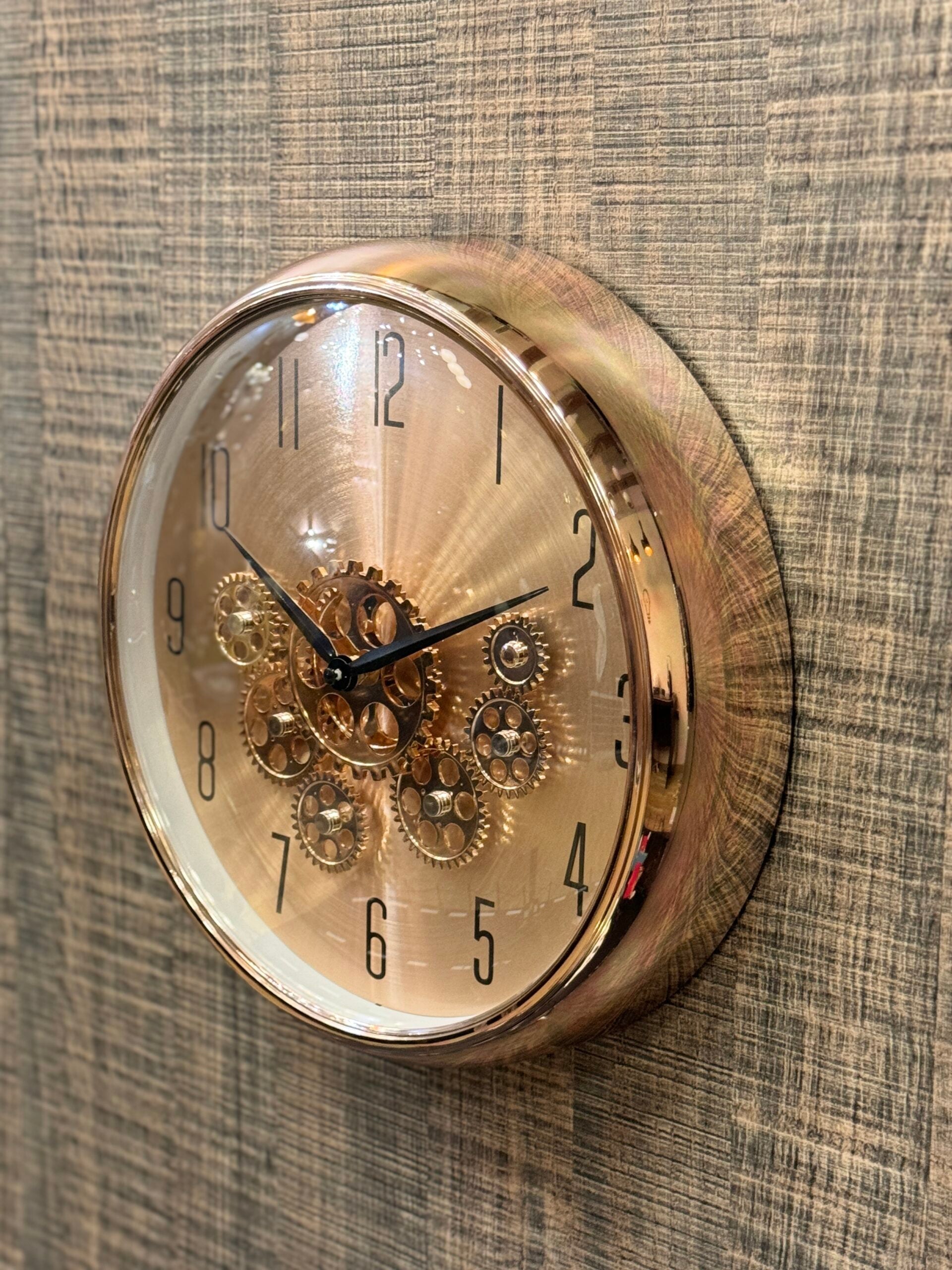 Rose Gold Mechanical Clock