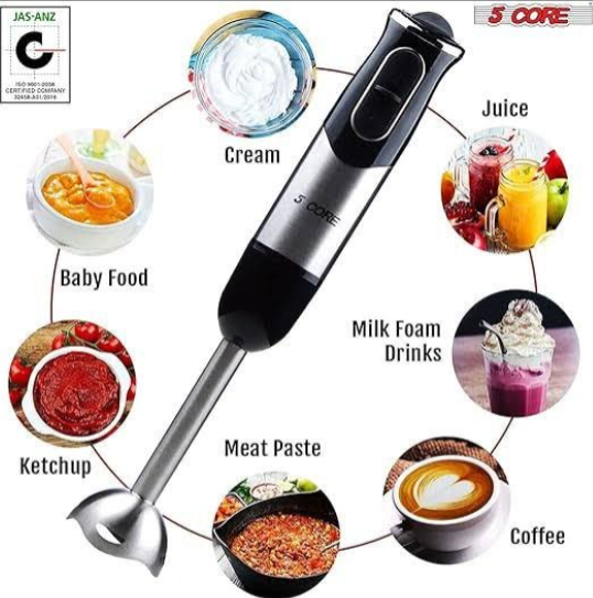 Stainless Steel 4 blades Electric hand blender