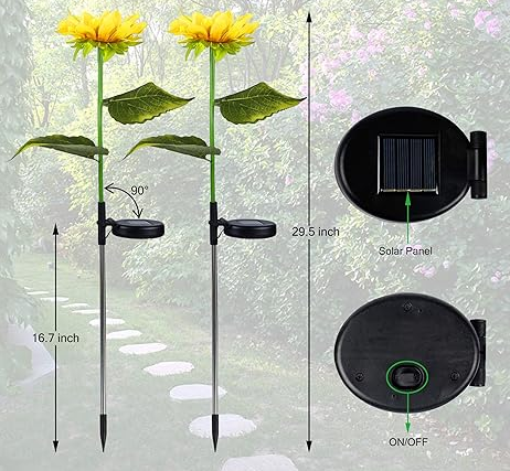 1 Piece Solar Garden Stake Lights