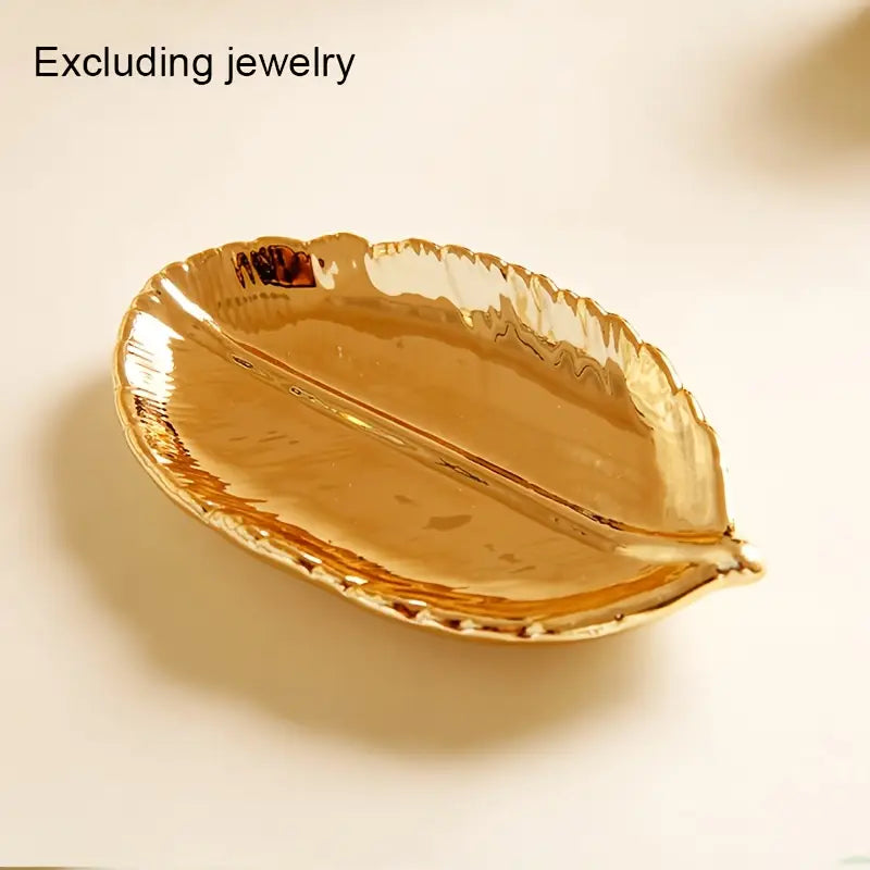 Golden Leaf Design Trays