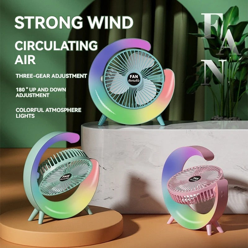 Round Shape Fan with RGB led