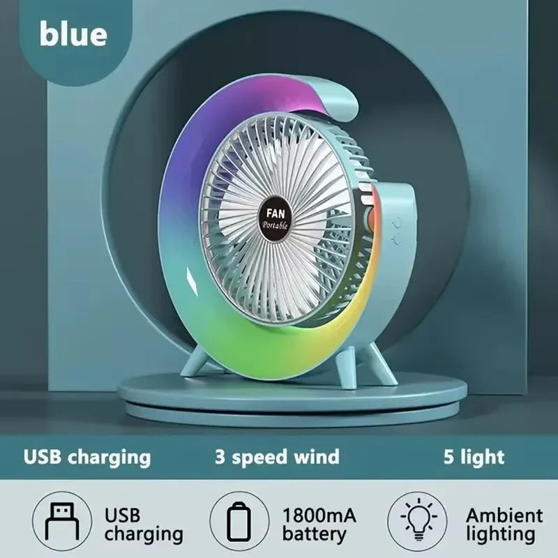 Round Shape Fan with RGB led
